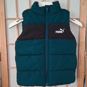 Puma Teal & Black Quilted Vest